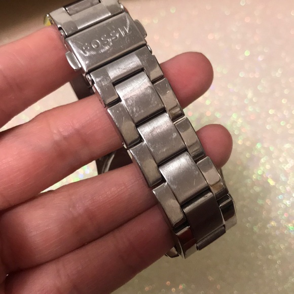 Silver Crystal Fossil Stainless Steel Watch - Picture 4 of 10